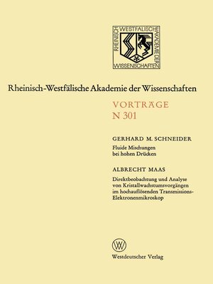 cover image of Fluide Mischungen bei hohen Drücken. Direktbeobachtung und Analyse von Kristallwachstumsvorgängen im hochauflösenden Transmissions-Elektronenmikroskop